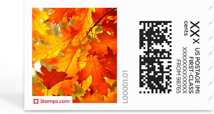 Turning Leaves NetStamps 1200-Pack (50 Sheets) Printable Postage Labels (Stamps.com Subscription Required) - Print Approved Postage - Inkjet & Laser Printers - Business, Personal, Home
