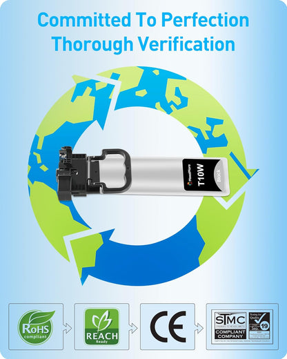 MasaiMara Remanufactured T10W T10W100 Black Compatible Ink Cartridge Replacement for WF-C5390 WF-C5890 WFC5390 WFC5890 Color Printers (1-Pack)
