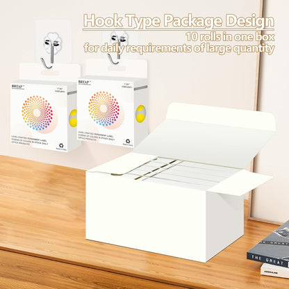 Yellow 1 Inch Round Color Coding Dot Labels, 10 Rolls 10000 Dot Stickers in Dispenser Box - Permanent Adhesion, Vibrant Colors, Highly Visible