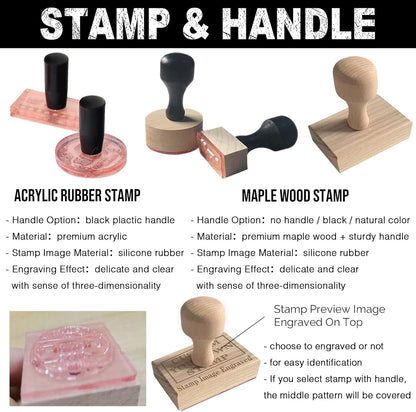 Custom Stamp with Logo Text - Personalized Rubber Stamp with Handle - Address Stamps for Business or Crafting - Rectangle 1"x4"