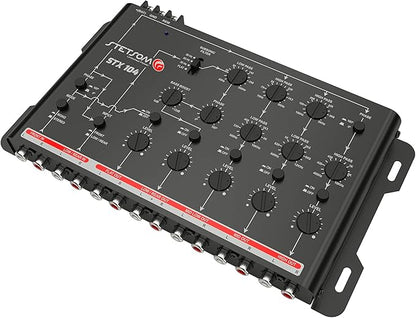 Stetsom STX 104 PRO - Crossover, 5 Way Channels, Digital Electronic Car Audio, Output Signal Processor, Car Audio Crossover High Precision, Audio Crossover, Crossover Adjustment, Audio Equalization