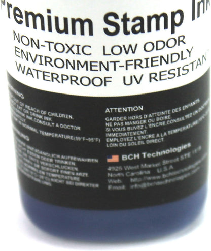 3X Blue Stamp Ink Refill by BCH - Premium Grade
