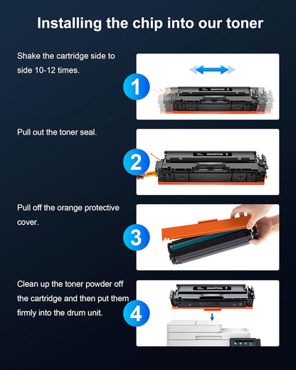 204A Toner Cartridges M180nw Toner Compatible for HP 204A Toner Cartridges 4 Pack for CF510A CF511A CF512A CF513A for Laserjet Pro MFP M180nw M154nw M180n M154a MFP M181fw Printer (4 Pack)