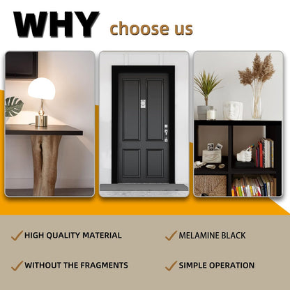 GSCIT Club Black Edge Banding, 1 inch x 25ft Melamine Edge Banding with Hot Melt Adhesive Preglued Cabinet Edge Banding Flexible Black Veneer Edging