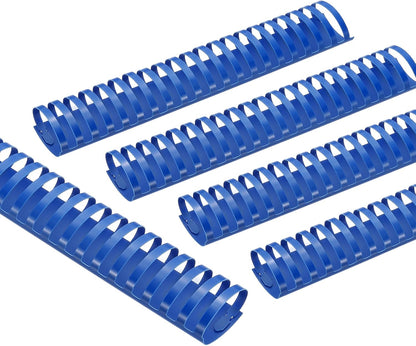 PATIKIL 51mm (2") Plastic Binding Combs, 10 Pcs 21 Rings Comb Binding Spines 450 Sheet Capacity Letter Size for Binding Paper Sheets Notebook Calendar Picture Album, Blue