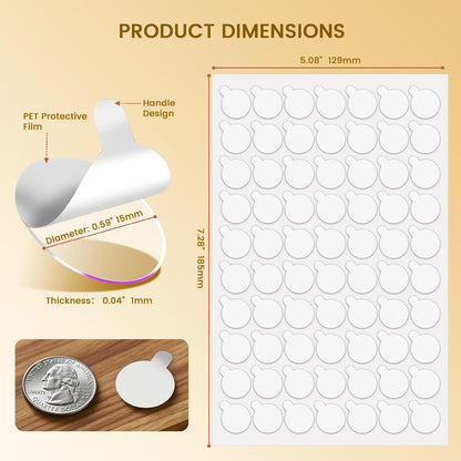 350Pcs Double Sided Adhesive Dots, Removable Clear Dots Sticky Tack, Waterproof No Trace Dots Adhesive Putty for Wall Hanging Crafts, Balloons Party Decorations Poster Picture Festival Decoration 15mm