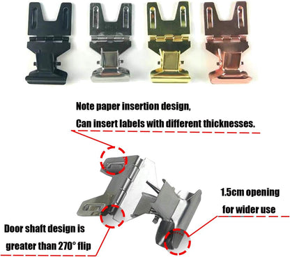 Metal POP Clip Sign Stand Holder, Bread Store Price Tag Card Holder, Advertising Display Clip Holder (Silver, 10Pack)