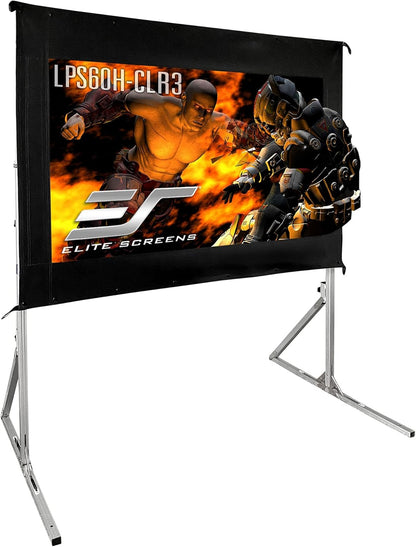 Elite Screens 60-Inch UST Portable Projector Screen with Stand, Foldable and Height Adjustable, 16:9 4K ALR Screen for Ultra Short Throw Projectors, Indoor Home Theater Movie Screen- LPS60H-CLR3