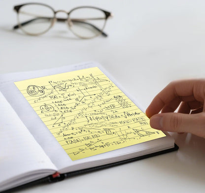 6 Pack 8x6 Inch Lined Sticky Notes, 300 Sheets Large Yellow Sticky Notes with Lines Super Sticking Power Memo Pads, Self-Stick Note Pads for School Office Home