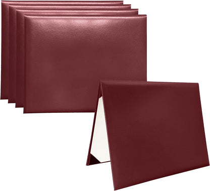 5 PCS Smooth Diploma Certificate Cover 8 1/2" x 11" Maroon