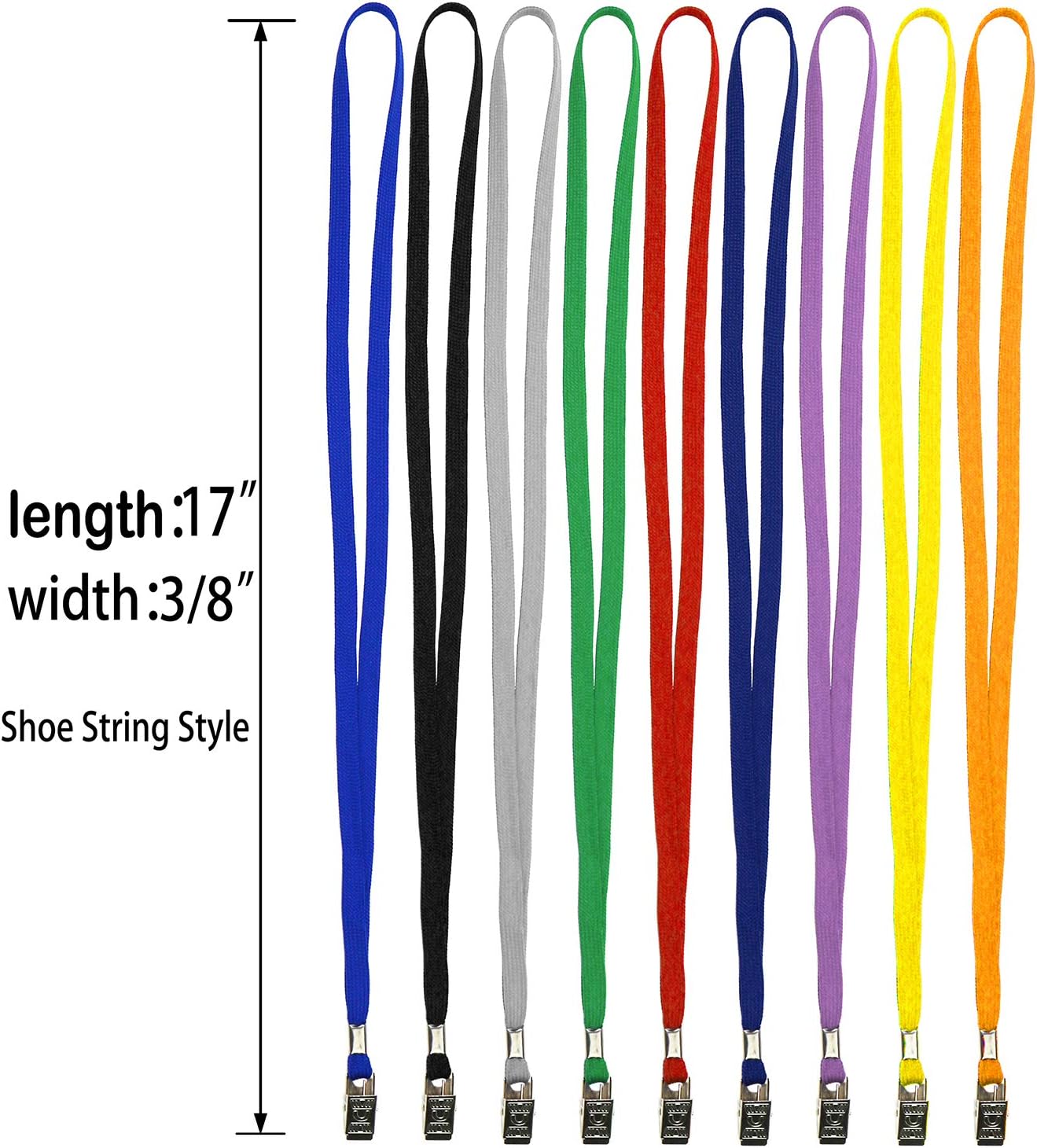 Ollain Badge Lanyards Neck Bulk Cruise Lanyards Blue Lanyard with Clip for ID Card Name Tags Badge Holders (Blue, 50 Pack)