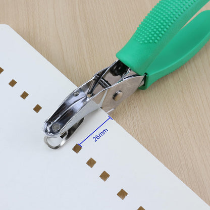 1/6 Inch Square Shape Hole Puncher, Handheld Single Hole Paper Punch, One Hole Paper Punch for DIY Craft Paper Scrapbook Puncher Hand Tool