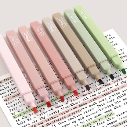 Vitoler Highlighters Assorted Colors,8pcs No Bleed Bible Chisel Tip Highlighters,Aesthetic High lighters for School Office Supplies
