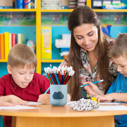 Crtiin 1000 Pcs Pencil Top Erasers Bulk Caps for Pencils Chisel Shape Erasers Toppers Classroom Party Favors Games Prizes Funny Pencil Eraser Cap for Kids Studying Supplies Home Office(White)