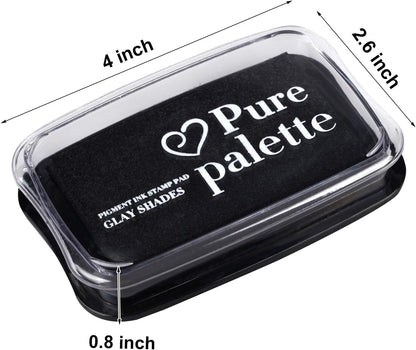 Large Finger Ink Pads for Kids Washable Craft Ink Stamp Pads, DIY for Rubber Stamps, Paper, Scrapbooking, Wood Fabric, Best Gift for Kids (3 x2inch Black)