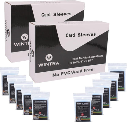 1000 Pack Transparent Penny Card Sleeves, 2-5/8 x 3-5/8'' Soft Protective Sleeves, Ultra Clear Baseball Card Sleeves, Soft Card Protectors for Trading Cards and Sports Cards