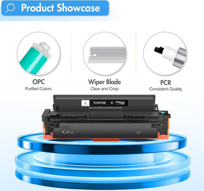 TRUE IMAGE Compatible Toner Cartridge Replacement for HP 410X CF410X CF410A 410A M477 M452 Color Pro MFP M477fdw M477fnw M452dw M477fdn M452nw M452dn M377dw Printer Ink (Black, 1-Pack)