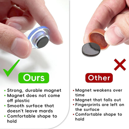 Qualsen Magnets for Whiteboard, Round Fridge Magnets for Dry Board Decorative, Teacher Supplies for School, Classroom, Home, Office, Locker (10pcs- Crystalline Hat)