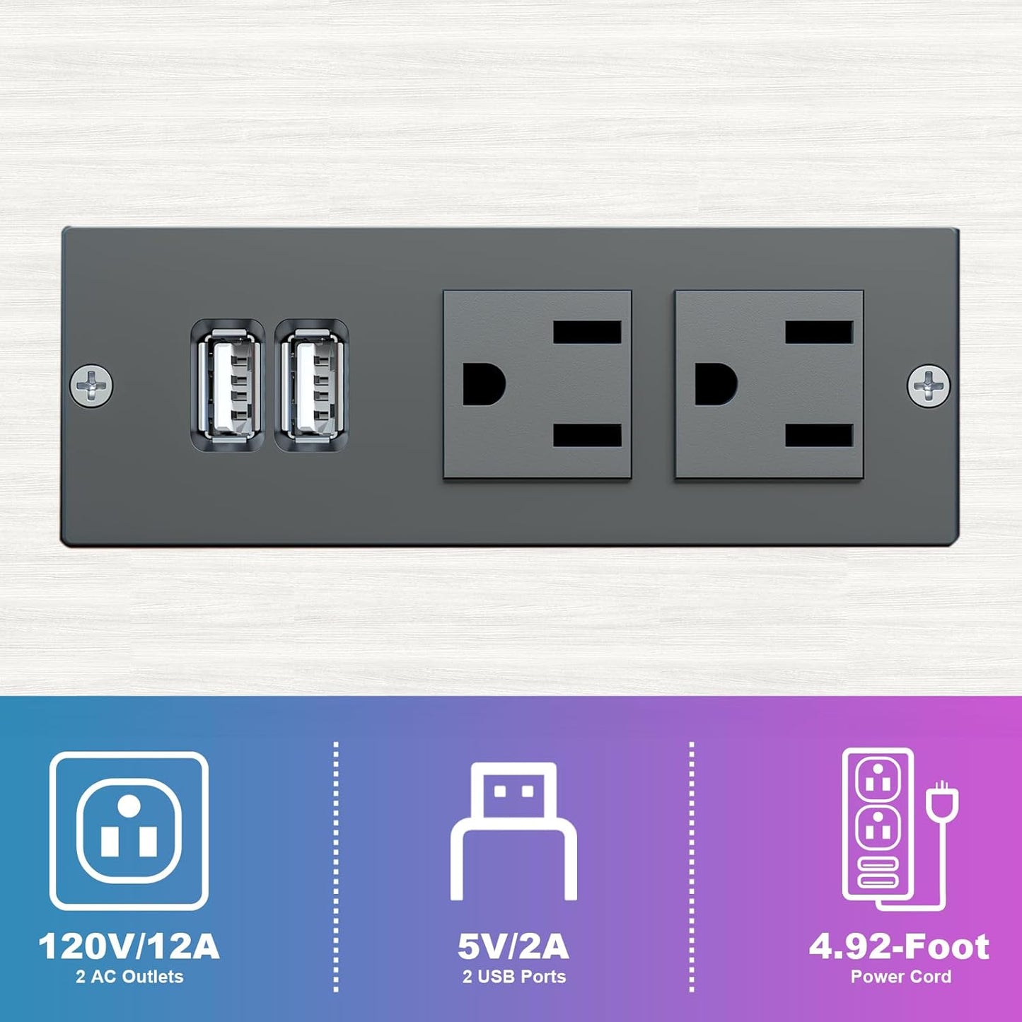 Computer Tower Stand with Charge Station and USB Charging Port - Height Adjustable PC Tower Stand, Under Desk CPU Holder Cart with Locking Caster Wheels for Fits Most PC