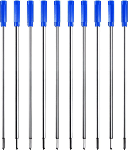 Blue Ink Refills (10pcs), Replaceable Pens Refills, 1mm Medium Tip - Blue