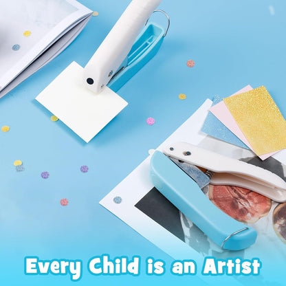 UCEC Single Hole Punch 1/4” Circle Paper Hole Puncher, One Hole Handheld Puncher, A Crafts Easy Punching Small Hole Puncher for Craft Paper Tags Clothing Ticket DIY Scrapbook Tool