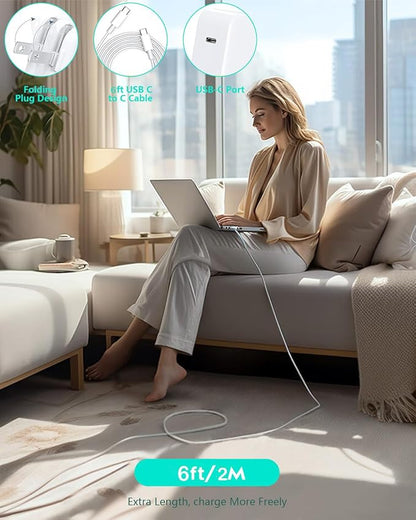 Macbook Pro Charge,140w Fast Mac book Air/Pro Charger With 6FT Fast Charger USB C to C Cable Cord For Apple MacBook Pro/MacBook Air 16 15 14 13 Inch,M1 M2 M3,iPad Pro,Samsung Galaxy & All USB C Device
