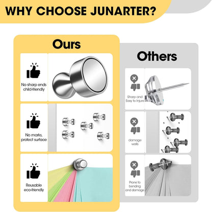 60 Pack Refrigerator Magnets - Whiteboard and Fridge Magnets, Small Neodymium Push Pin Magnets for Locker, Map, Kitchen, Office, School