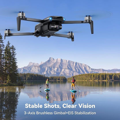 Ruko U11MINI 4K, Under 249g Pocket Drone with Camera for Adults 8K Photo 4K/30fps Video, 3-Axis Gimbal ElS, 20000ft FPV Digital Transmission, FAA- Exempt (32-Min Flight)