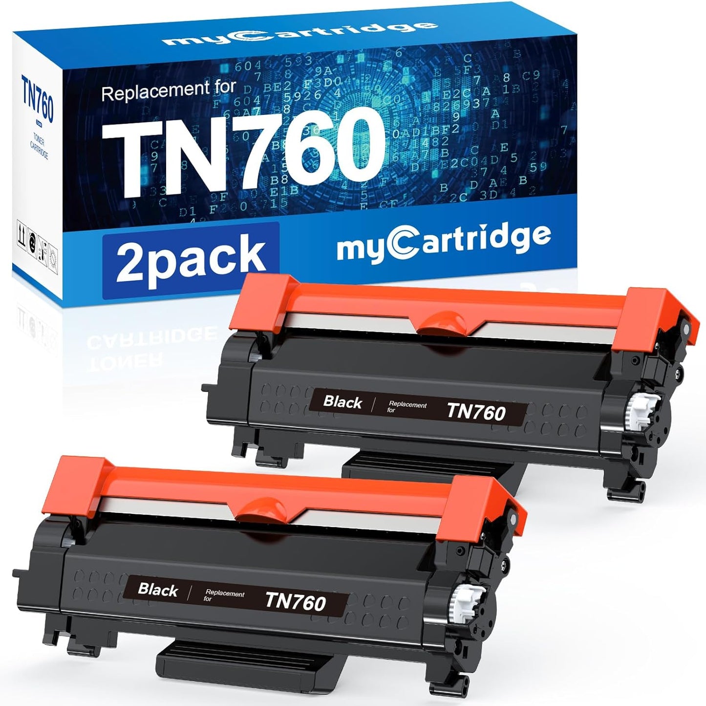 myCartridge Remanufactured Toner Cartridge Replacement for Brother TN760 TN-760 TN730 TN-730 for MFC-L2710DW MFC-L2750DW HL-L2350DW HL-L2370DW HL-L2395DW HL-L2390DW Printer(Black,TN760 2Pk)