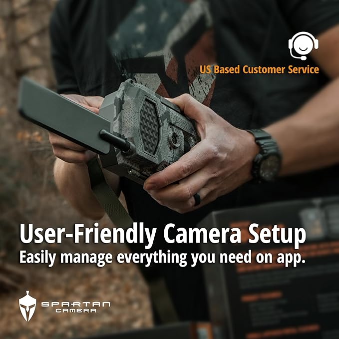 Spartan Camera GoCam2 Cellular-2 Pack, APP Control Trail Camera, 4G LTE, 1080P Video, FHD Photos, No Glow, Night Vision, Motion Activated, IP65 Water Resistant (Spartan Areus, AT&T)
