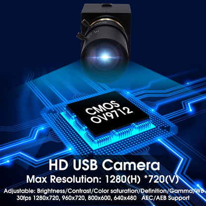 SVPRO Telephoto Webcam Mac Compatible 1MP USB Camera with 5-50mm Optical Zoom Lens Manual Focus Webcam UVC PC Cam for Windows Linux Android MAC,1280x720 USB2.0 CMOS Video Camera for Security,Streaming