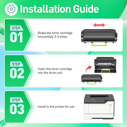 56F1000 Toner Cartridge Black Compatible with Lexmark 56F1000 56F000G Toner Replacement for Lexmark MS321 MS421 MS521 MS621 MX521 MX522 MX622 MS622 MX321 MX421 Laser Printer Ink dn dw de adn adw adhe