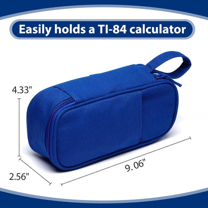 Pencil Case Pouch Box Bag School Supplies Girls Boys Kids, Cute Preppy Stuff Large Big Capacity Aesthetic Pen Organizer, Back to College Stationary, Sapphire Blue, Heavy Duty Canvas, 1800ml