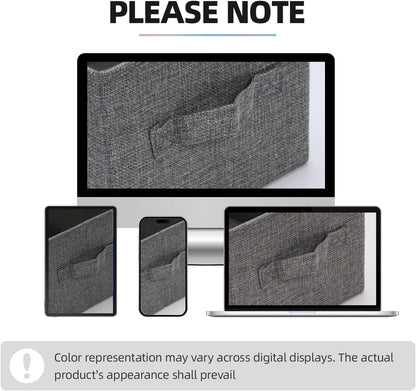 Greeting Card Storage Box, Linen Storage Box with 16 Adjustable Dividers, 84 Labels, 1 Marker Pen, Perfect for Organizing Greeting Cards, Envelopes, Photos 1 Pack Grey