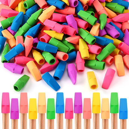 Sherr 2000 Pcs Cap Erasers for Pencils Assorted Colored Pencil Top Erasers Arrow Shaped Pencil Erasers Toppers Pencil Toppers Eraser Tops for Pencils for Kids Teachers School Classroom Home Supplies
