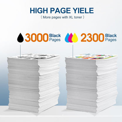 TN229XL TN229 Toner Cartridge High Yield Replacement for Brother TN229 TN229XL Toner Work with Brother MFC-L3780CDW MFC-L3720CDW HL-L3280CDW HL-L3220CDW HL-L3300CDW HL-L3295CDW (4Pack)