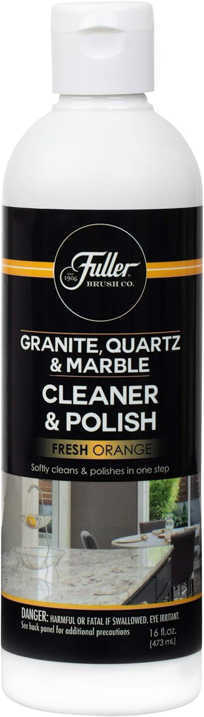 Fuller Brush Countertop Cleaner & Polish - Multi Surface Cleaner - Cleans, Polishes and Protects Granite Quartz Marble Glass Laminates Metal and Other Surfaces Refreshing Orange Scent Removes Odor