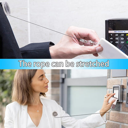 JANYUN 50 Pcs Retractable Badge Reel Clips Holder for Hanging ID Card Name Key Chain (Clear Frosted)