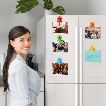 VNDUEEY 20 Pack Multicolored Magnetic Clips for Refrigerator Magnets Magnetic Clips for Fridge and Whiteboard Magnets for Home Office School