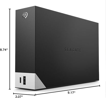 Seagate One Touch Hub 6TB External Hard Drive HDD – USB-C and USB 3.0 port, for Computer Desktop Workstation PC Laptop Mac (STLC6000400)
