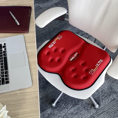 GSeat Ultra Orthopedic Gel and Foam Seat Cushion - for Coccyx, Back, Tailbone, Prostate, Postnatal, and Sciatica Pain/Discomfort - Office, Car, Chair, Travel (Cardinal Red)