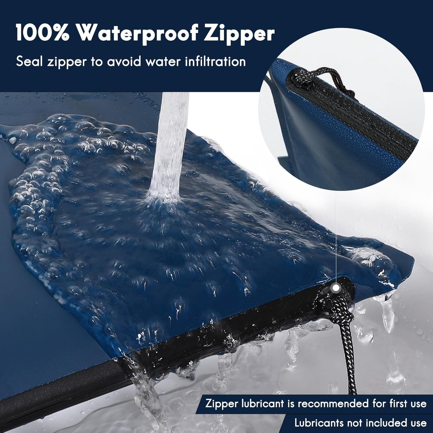 Haimont Waterproof Pouch, Small Waterproof Dry Bag with Upgrade Zipper for Travel Boating Kayaking Hiking Document Organizer