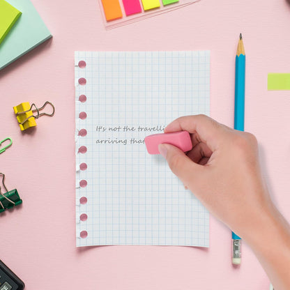 200 Pack Pink Erasers Bulk Latex-Free Soft Erasers Pencil Erasers for Kids Teachers and School and Office Supplies