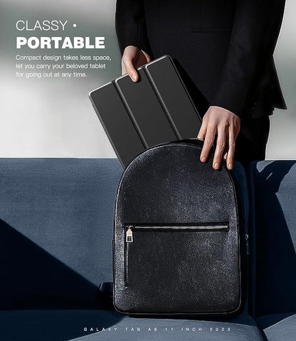 TiMOVO Case for Samsung Galaxy Tab A9+/A9 Plus 11 Inch 2023, Slim Lightweight Stand Hard Back Shell Protective Cover for Galaxy Tab A9+ Tablet SM-X210/X216/X218, Auto Wake/Sleep, Black