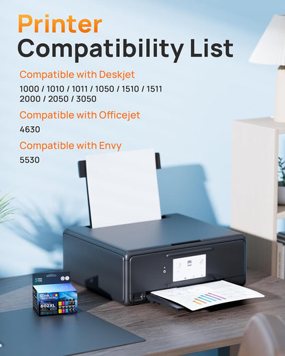 E-Z Ink Remanufactured Ink Cartridge Replacement for Epson 802XL 802 T802XL T802 to use with Workforce Pro WF-4740 WF-4730 WF-4720 WF-4734 EC-4020 EC-4030 (1 Black, 1 Cyan, 1 Magenta, 1 Yellow)