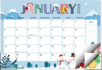 Guasslee Desk Calendar 2026-2027, 18-Month from 2026 Jan. - 2027 Jun, 17"x11.5" Large Monthly Desk Planner with Corner Protectors, Ample Blocks ＆ Notes for Home Office