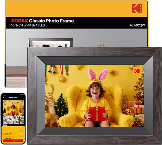 KODAK 10.1 Inch WiFi Digital Picture Frame with 32GB Storage, Electronic Smart Digital Photo Frame 1280x800 IPS Touch Screen, Auto-Rotate, Share Moments Instantly Gifts for Women Mothers Day Christmas