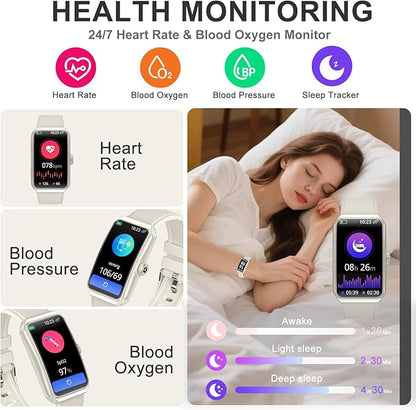 Fitness Tracker with Heart Rate/Blood Oxygen/Sleep Monitor, Smart Watches for Women Men, 100+ Sports Modes, Activity Step Trackers Smart Watch for Android iOS Phones