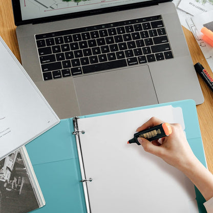 3 Ring Binder Dividers with 5 Tabs, Write & Erase Plastic Binder Dividers Durable 3 Hole Punch Dividers Letter-Size 1/5 Cut Big Tabs Dividers, 2 Set, 10 Dividers Total