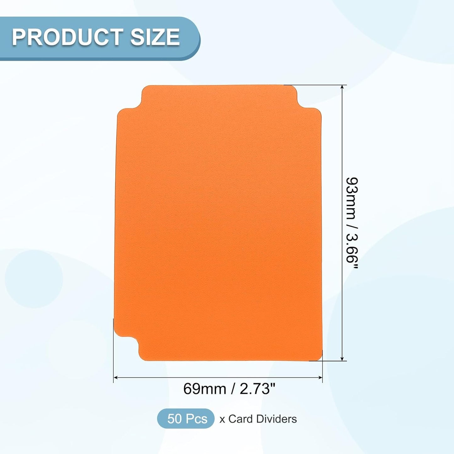 PATIKIL Trading Card Dividers, 50 Pcs Index Card Football Card Sorter Storage Boxes Organizer Tray Accessories for Sports Game Baseball Card, Orange